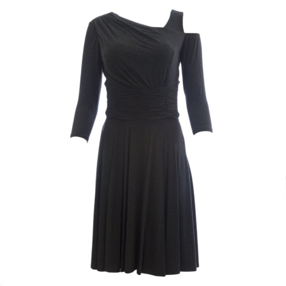 Nue by Shani Black One-Shoulder Dress